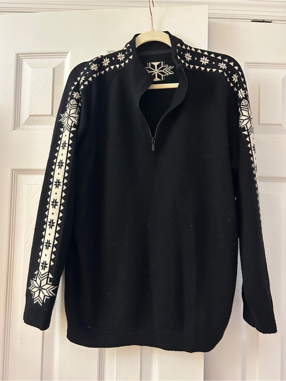 Dale of Norway Geilo Sweater XL Black Merino Wool Ski Gorpcore Vintage Aesthetic